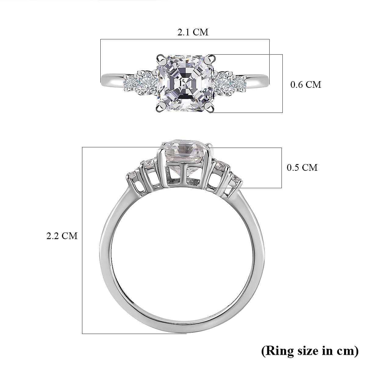 9K White Gold Moissanite Ring 1.34 Ct 7662495 5