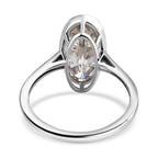9K White Gold Moissanite Solitaire Ring 3.02 Ct.