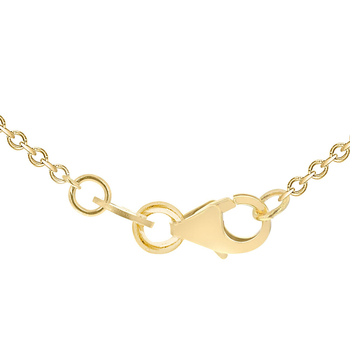 9K Two Colour Gold 11.8mm Linked Rings Adjustable Necklace 17 Inch to 18 Inch 7343584 2