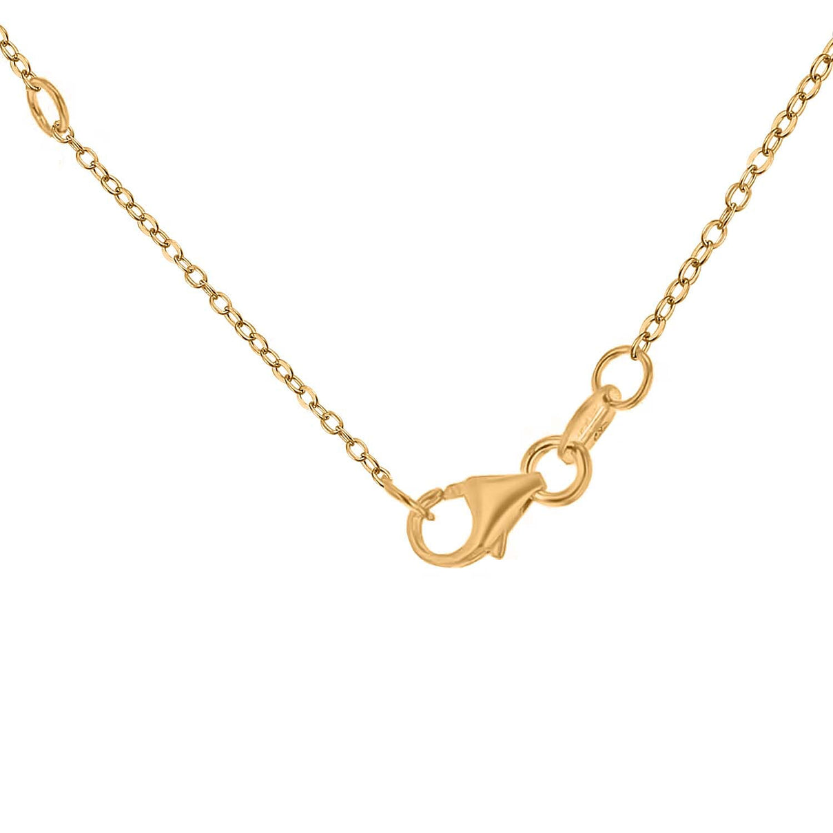 9K Two Colour Gold 10mm x 11.8mm Polished Moon and Diamond Cut Star Adjustable Necklace 17 Inch to 18 Inch 7343596 3