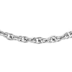 9K White Gold Prince Of  Wales Chain (Size 18) , With Spring Ring Clasp, Gold Wt. 0.35 Gms