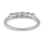 Close Out- 9K White Gold Purple Diamond 5 Stone Ring 0.50 Ct.