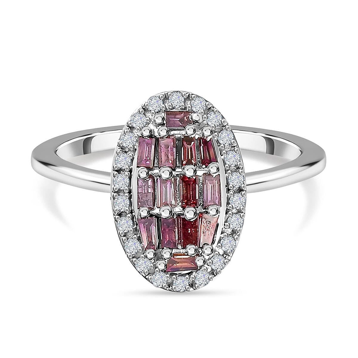 9K White Gold Purple Diamond and White Diamond Ring 0.34 Ct. 7235658 0