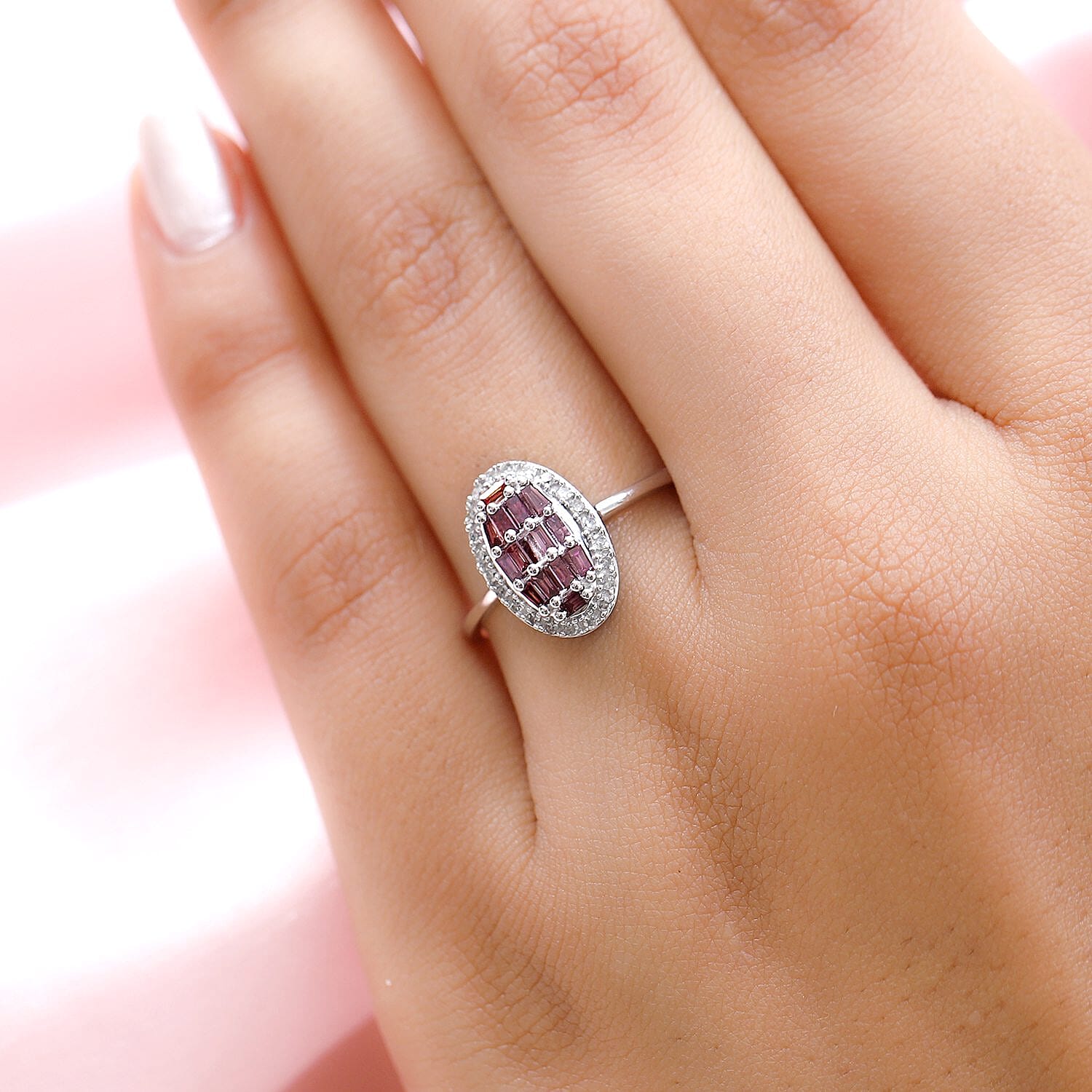 9K White Gold Purple Diamond and White Diamond Ring 0.34 Ct. 7235658 3