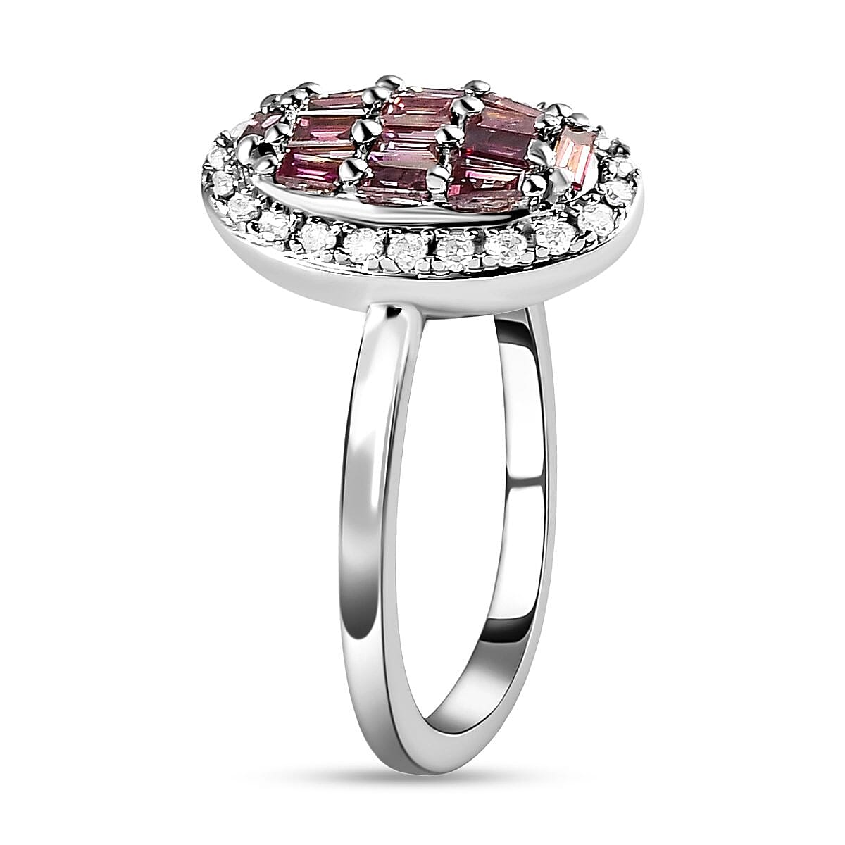 9K White Gold Purple Diamond and White Diamond Ring 0.34 Ct. 7235658 4