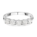 9K White Gold SGL Certified Diamond (G-H) 5 Stone Ring 1.00 Ct.