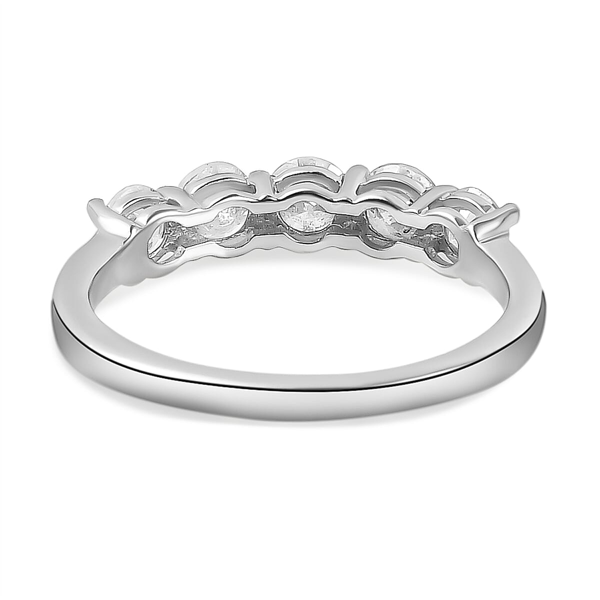 9K White Gold SGL Certified Diamond (G-H) 5 Stone Ring 1.00 Ct. 8730805 5
