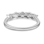 9K White Gold SGL Certified Diamond (G-H) 5 Stone Ring 1.00 Ct.
