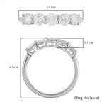 9K White Gold SGL Certified Diamond (G-H) 5 Stone Ring 1.00 Ct.