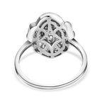 9K White SGL Certified Gold Diamond (G-H) Cluster Ring 0.53 Ct.