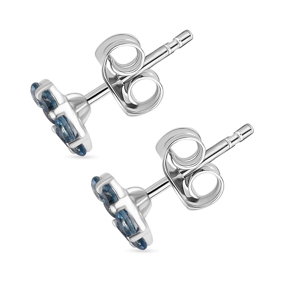 9K White Gold Santamaria Aquamarine Earrings with Push Back 3773863 4