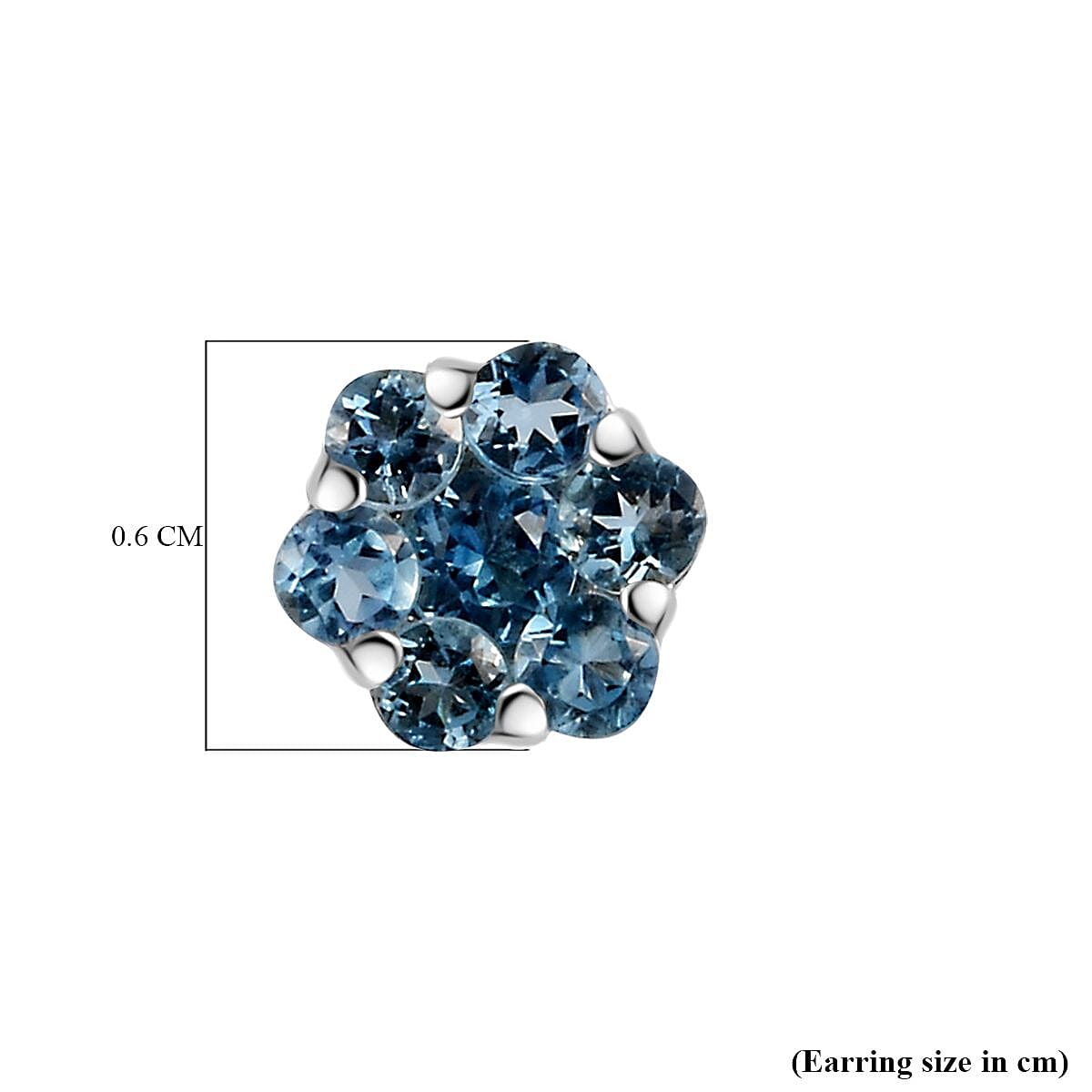 9K White Gold Santamaria Aquamarine Earrings with Push Back 3773863 5