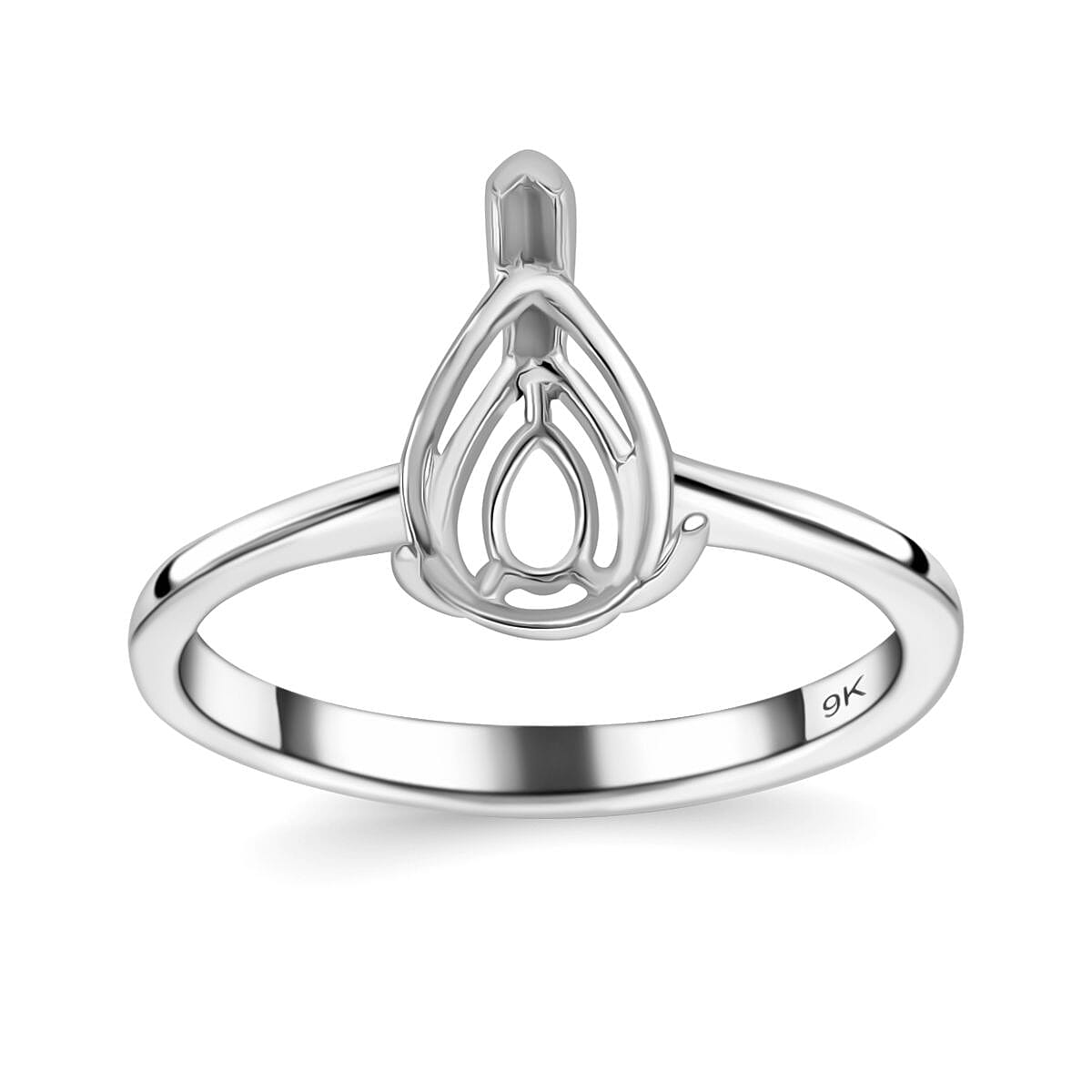9K White Gold Solitaire Ring Mount, Gold Wt. 3.30 Gms 7986967 0