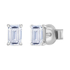 Luxuriant Diamond - 9K White Gold SGL Certified (VS-E-F) Lab Grown Diamond Earring with Push Back 1.00 Ct
