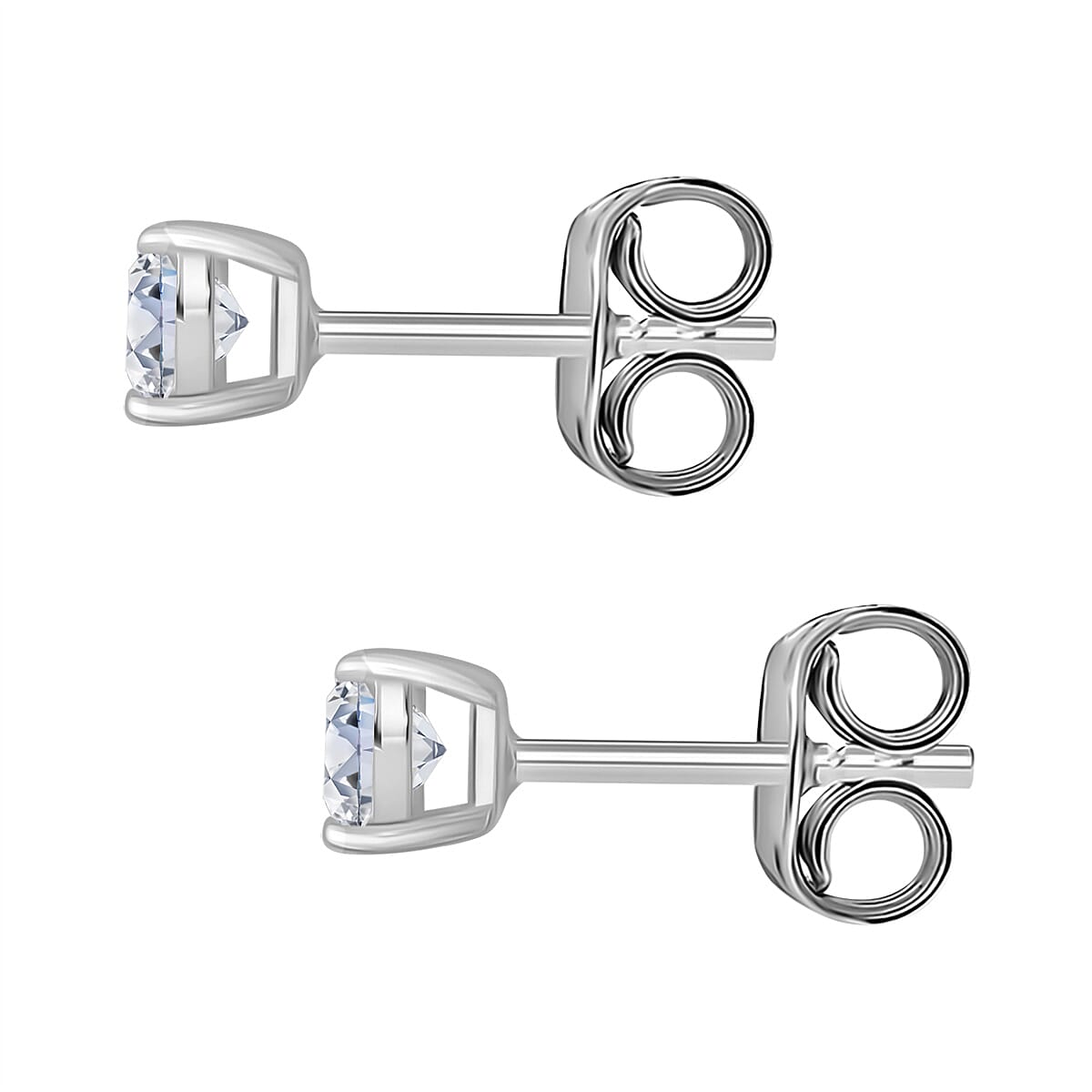 Luxuriant Diamond - 9K White Gold SGL Certified (VS-E-F) Lab Grown Diamond Earring with Push Back 1.00 Ct 7993779 3