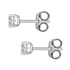 Luxuriant Diamond - 9K White Gold SGL Certified (VS-E-F) Lab Grown Diamond Earring with Push Back 1.00 Ct