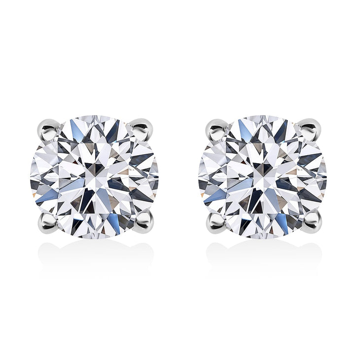 LUXURIANT 9K White Gold SGL Certified (VS-E-F) Lab Grown Diamond Earring With Push Back 1 Ct. 7993780 1