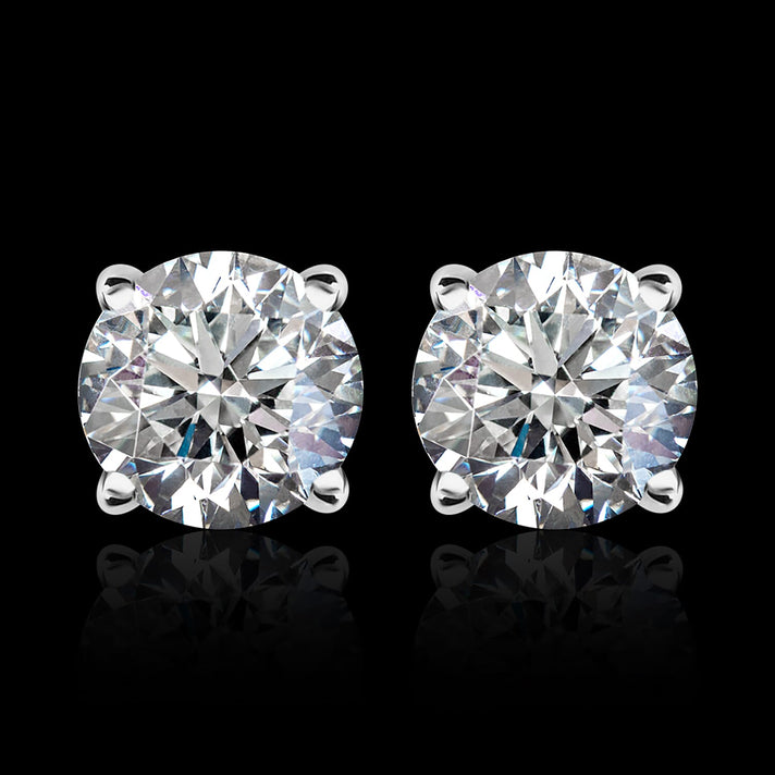 LUXURIANT 9K White Gold SGL Certified (VS-E-F) Lab Grown Diamond Earring With Push Back 1 Ct. 7993780 2