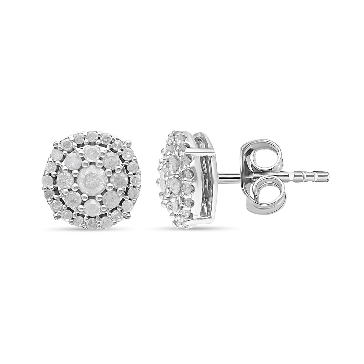 9K White Gold Diamond (G-H) Earrings 0.50 Ct. 7569025 0