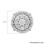9K White Gold Diamond (G-H) Earrings 0.50 Ct.