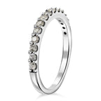 9K White Gold White Diamond (I2) Ring 0.50 Ct