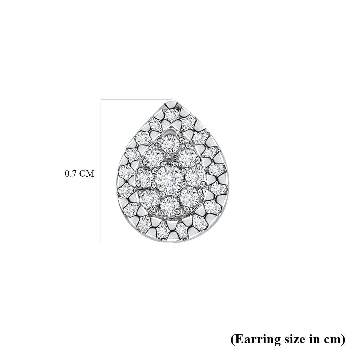 SGL Certified - 9K White Gold Diamond (G-H) Stud Earrings (with Push Back) 0.25 Ct 7370321 5