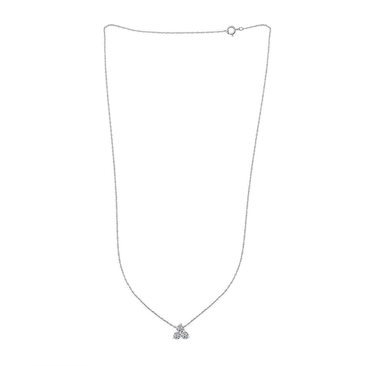 White Diamond I3-GH Pendant with Chain (Size 18) in 9K White Gold 4324365 2