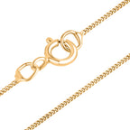 Biggest Deal - 9K Yellow Gold Diamond Cut Curb Necklace (Size - 18) With Spring Ring Clasp