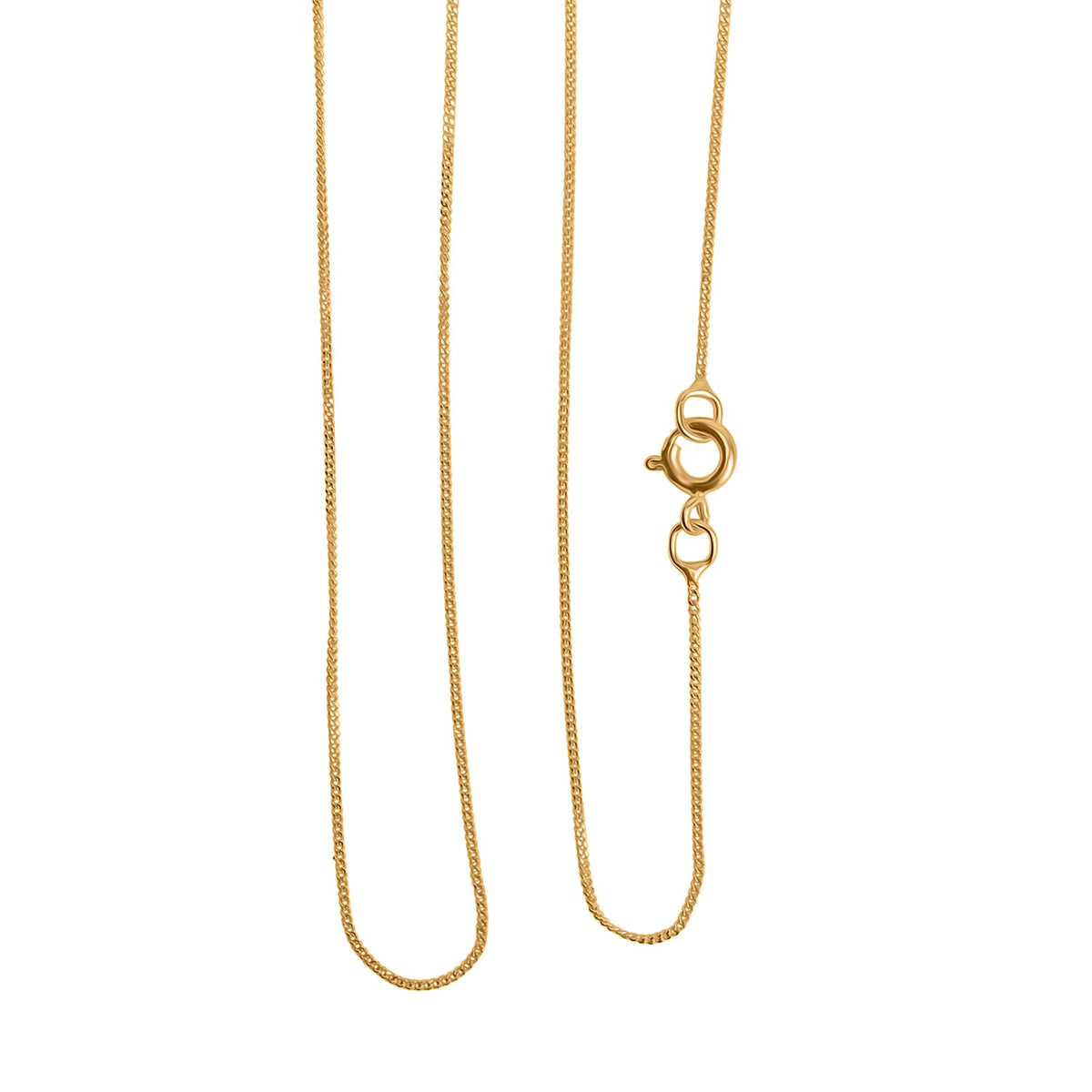 9K Yellow Gold 0.5 MM Curb Chain With Spring Ring Clasp 18 Inch Diamond Cut 7986290 4