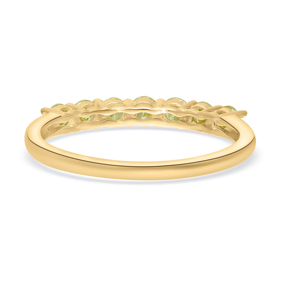9K Yellow Gold 0.55 Ct Natural Yellow Diamond I2 Half Eternity Ring 6907867 5