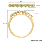 9K Yellow Gold Natural Yellow Diamond Half Eternity Ring 0.55 Ct.