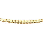 9K Yellow Gold 0.5mm Adjustable Heart Slider Box Chain 22 Inch