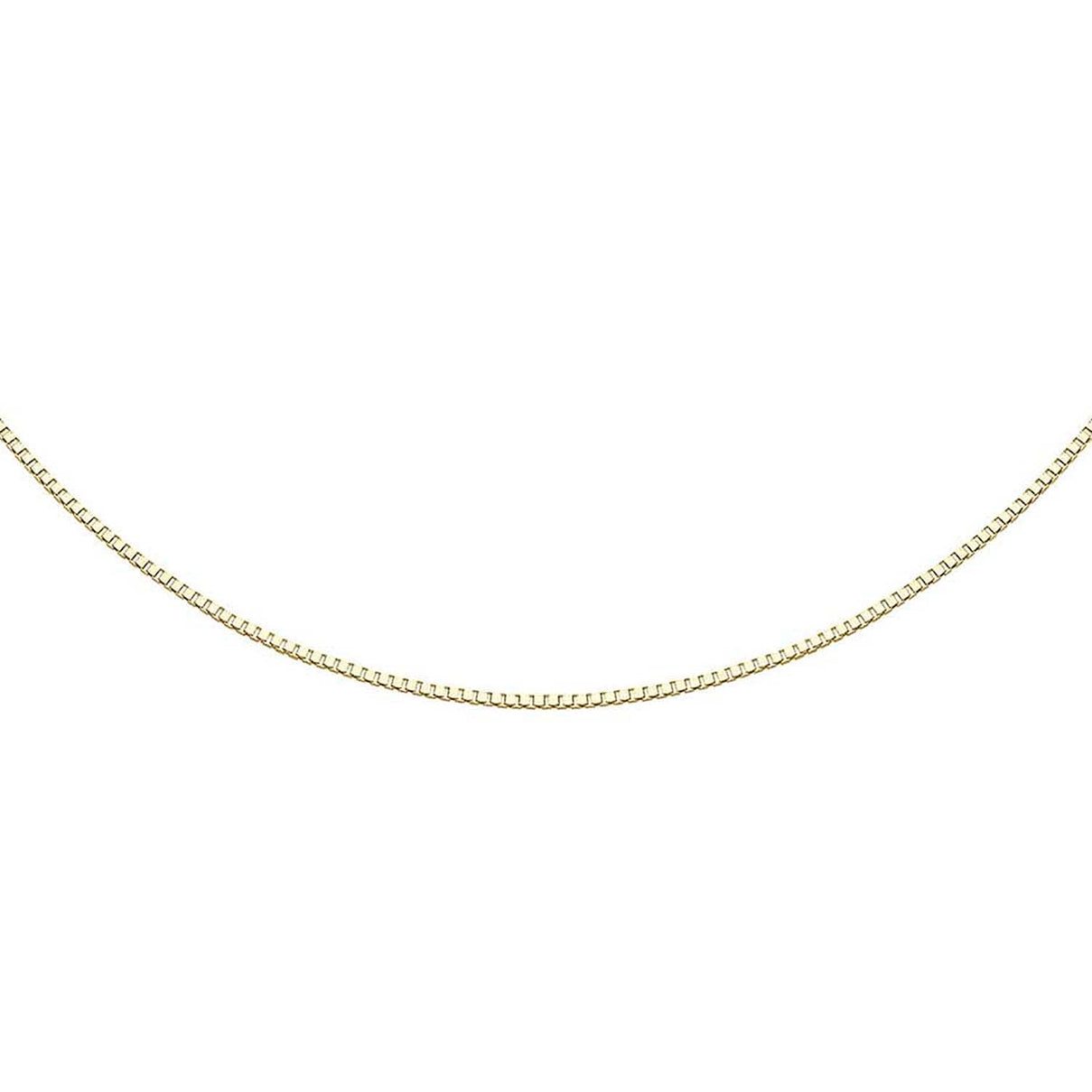 9K Yellow Gold 0.5mm Adjustable Heart Slider Box Chain 22 Inch 7192314 1