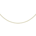 9K Yellow Gold 0.5mm Adjustable Heart Slider Box Chain 22 Inch