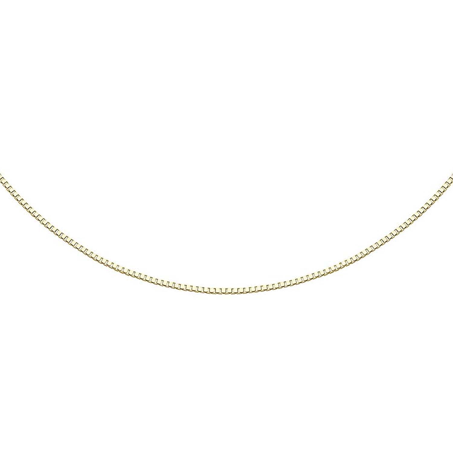 9K Yellow Gold 0.5mm Adjustable Heart Slider Box Chain 22 Inch 7192314 1