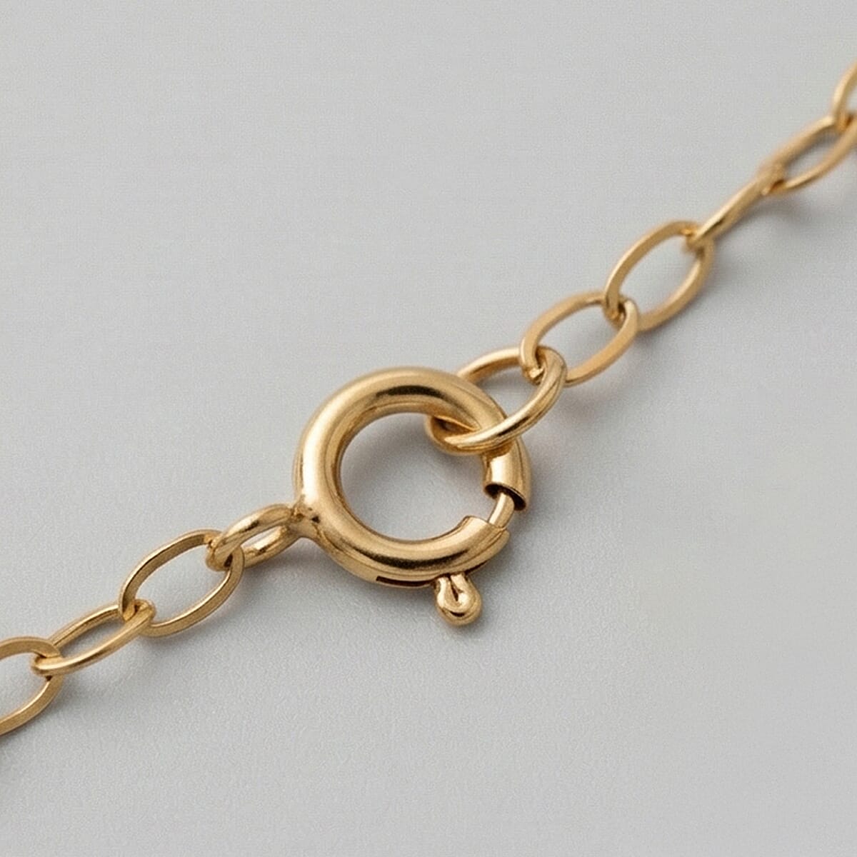 9K Yellow Gold 1.3MM Soldered Necklace with Spring Ring Clasp 18 Inch 8024959 4