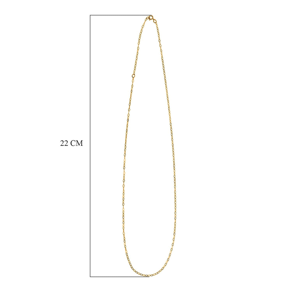 9K Yellow Gold 1.3MM Soldered Necklace with Spring Ring Clasp 18 Inch 8024959 7