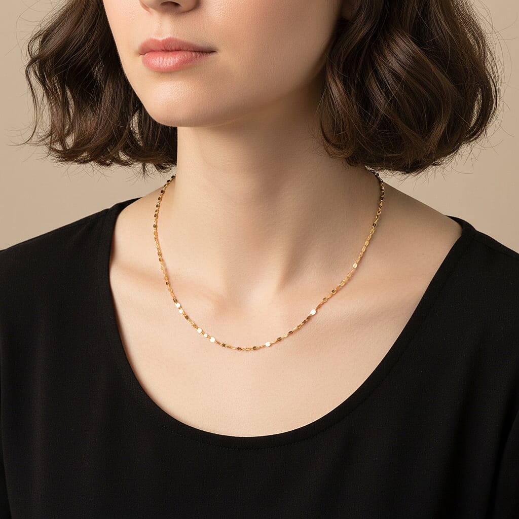 9K Yellow Gold 1.6MM Necklace with Spring Ring Clasp 24 Inch Adjustable 8416119 2