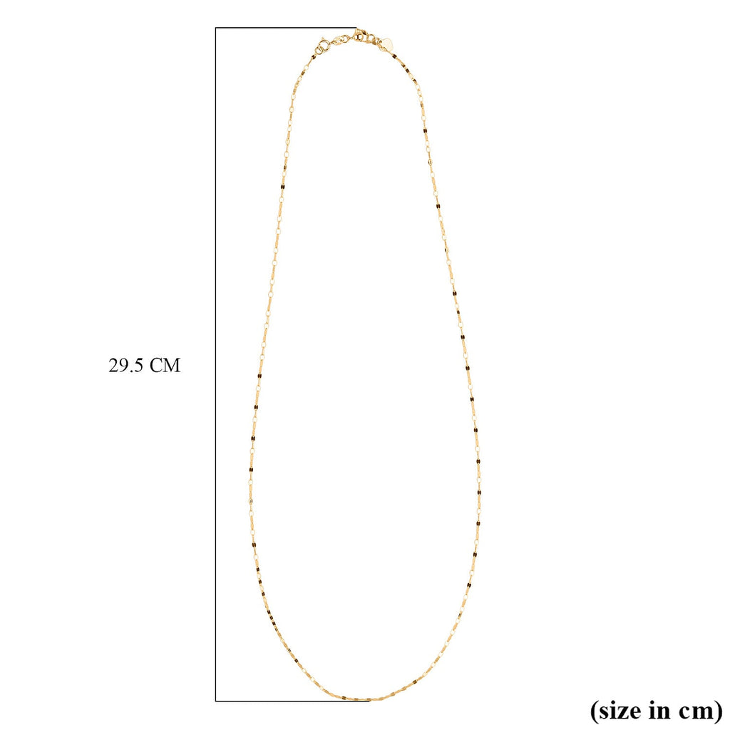Maestro Collection- 9K Yellow Gold Necklace (Size - 24 Adjustable) with Spring Ring Clasp.
