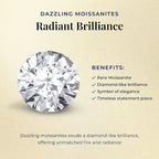 9K Yellow Gold Moissanite Boat Ring 1.97 Ct.
