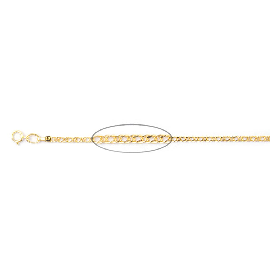 Italian Made- 9K Yellow Gold Bracelet (Size - 7.5)