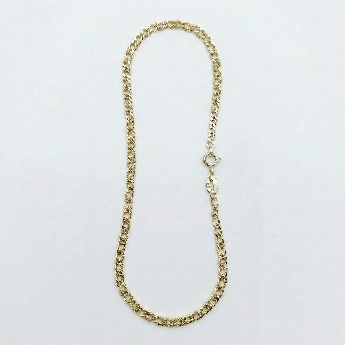 9K Yellow Gold 1.9MM Curb Bracelet with Spring Ring Clasp 7.5 Inch 8341498 1
