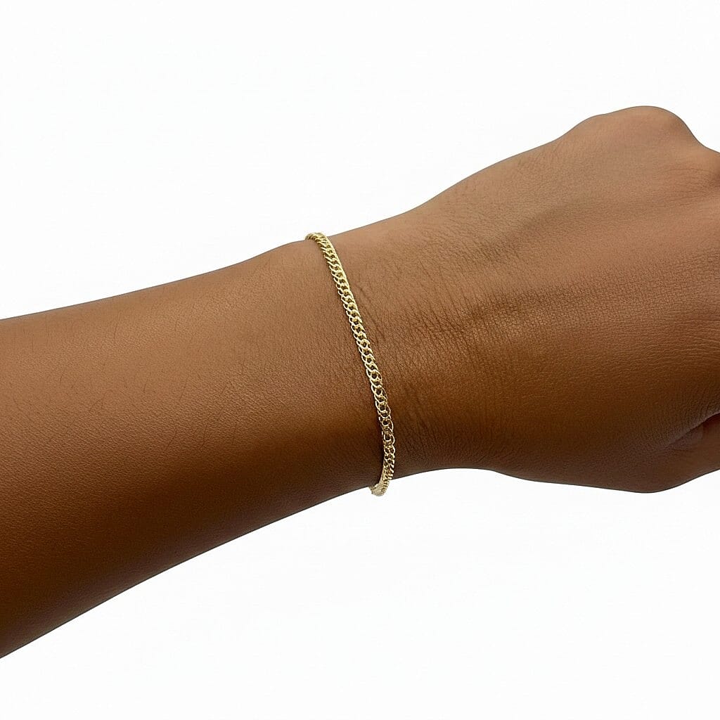 9K Yellow Gold 1.9MM Curb Bracelet with Spring Ring Clasp 7.5 Inch 8341498 4