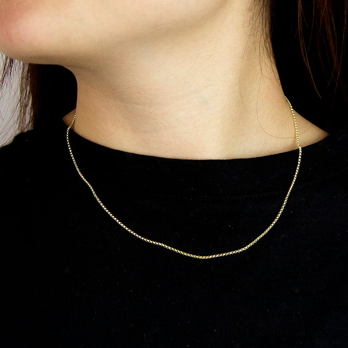 9K Yellow Gold 1.1mm Round Belcher Chain 16 Inch 7190466 2