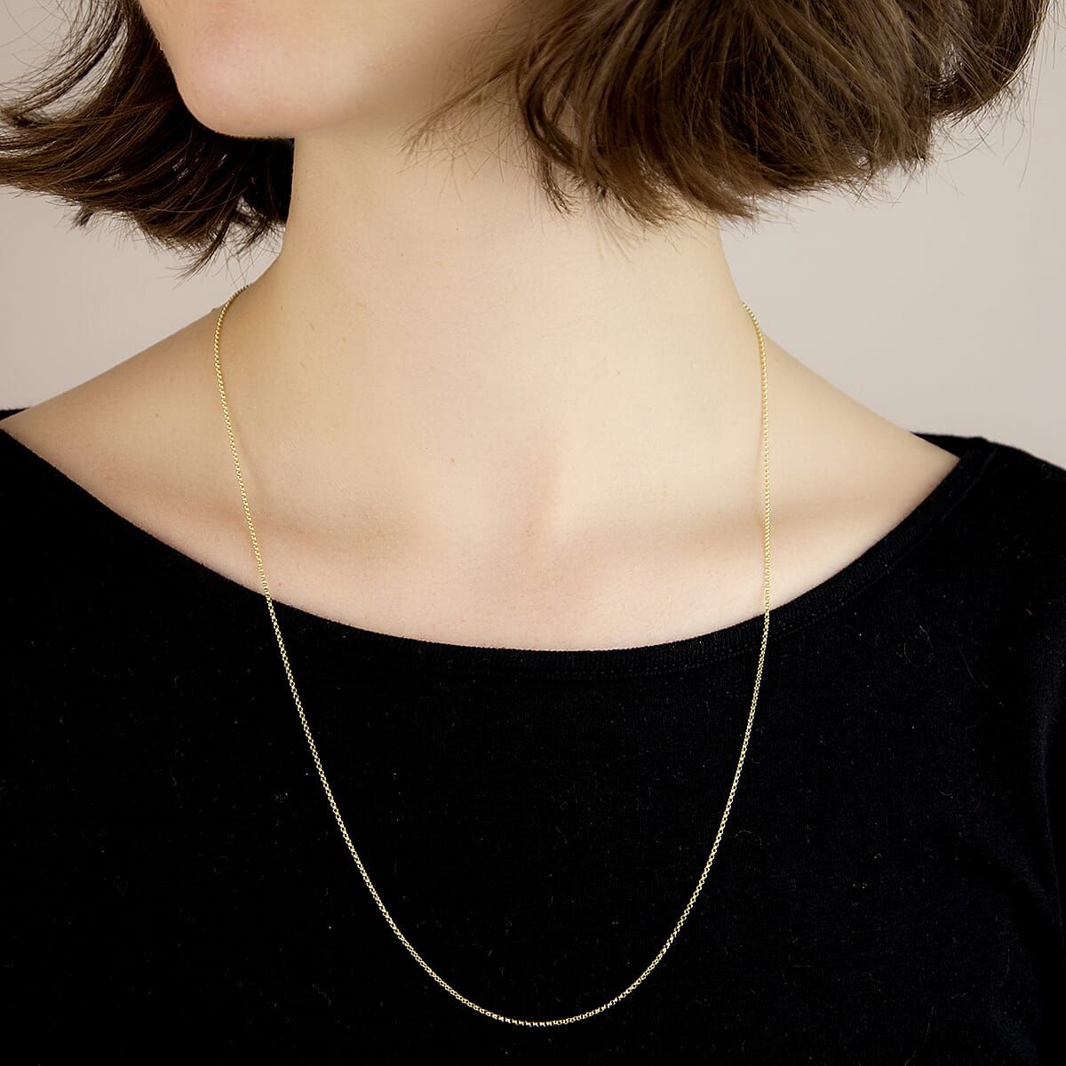 9K Yellow Gold 1.1mm Round Belcher Chain 24 Inch 7190475 1