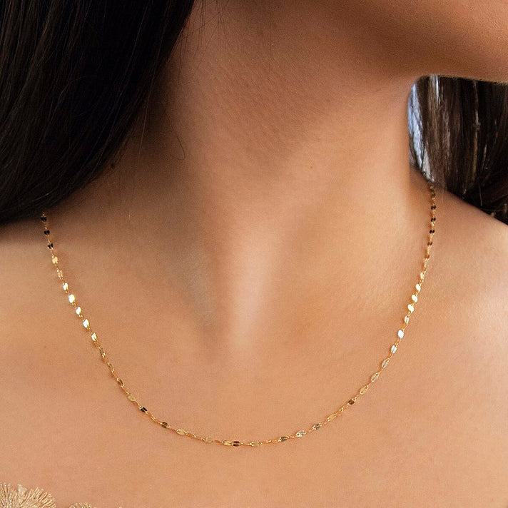 9K Yellow Gold 1.8MM Forzatina Chain 18 Inch 0.9 grams 6093076 2