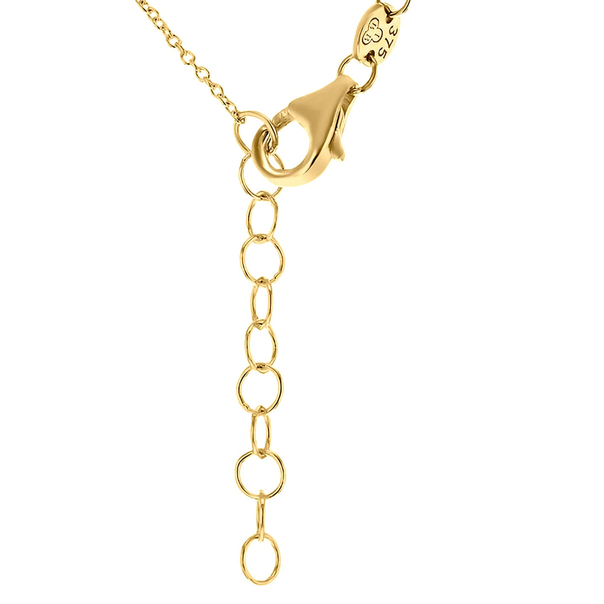 9K Yellow Gold 10MM X 26MM 3 Disc Necklace 17 Inch 2.3 grams 6093110 2