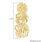 9K Yellow Gold 10mm x 22mm Graduated Knot Drop Earring