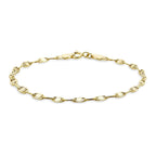 9K Yellow Gold 11.5mm X 10mm Heart Drop Bracelet 7 Inch