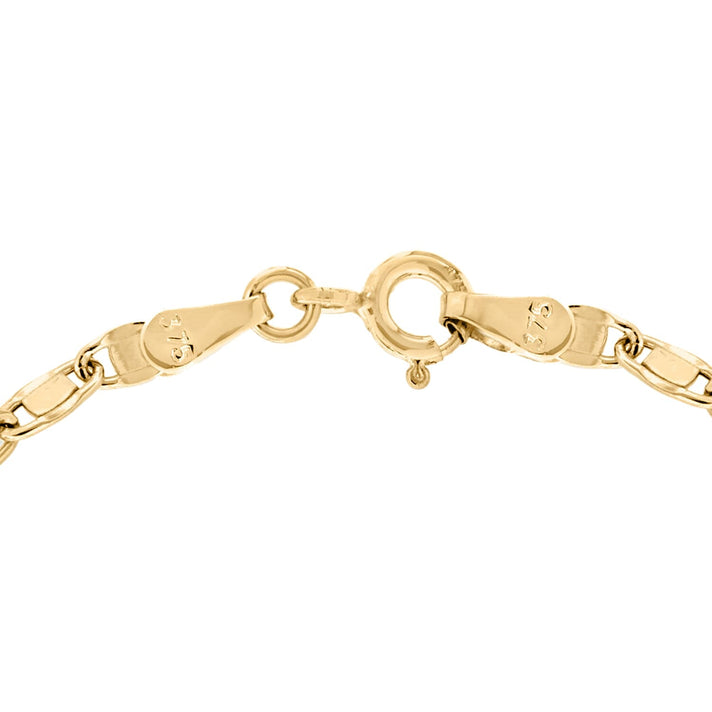 9K Yellow Gold 11.5mm X 10mm Heart Drop Bracelet 7 Inch 7078130 2